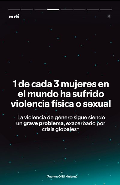 1 de cada 3 mujeres en el mundo han sufrido violencia física o sexual. La violencia de género sigue siendo un grave problema, exacerbado por las crisis globales. Fuente: ONU Mujeres